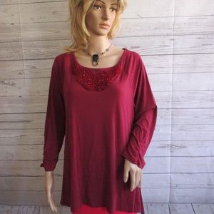 NWT - SIMPLY EMMA stretchy knit top- sz 1X
